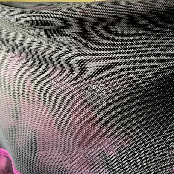Lululemon Sweaty Endeavor leggings SZ 8 black pink - Picture 5 of 7